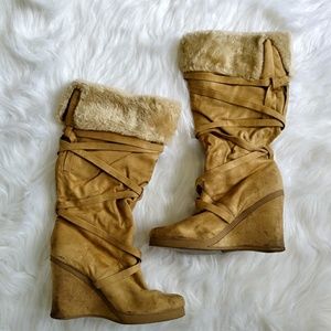 Women's Brown Tall Heeled Boots